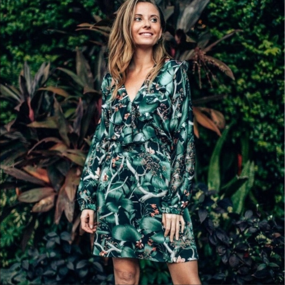 NWT JOHANNA ORTIZ x H&M Mini Floral Dress Sz S - Picture 3 of 10